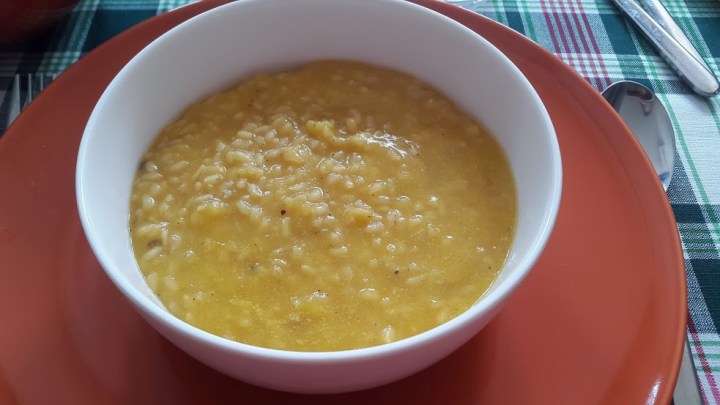 Minestra di riso con la zucca