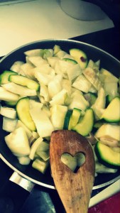 Cebolla, calabacín e hinojo