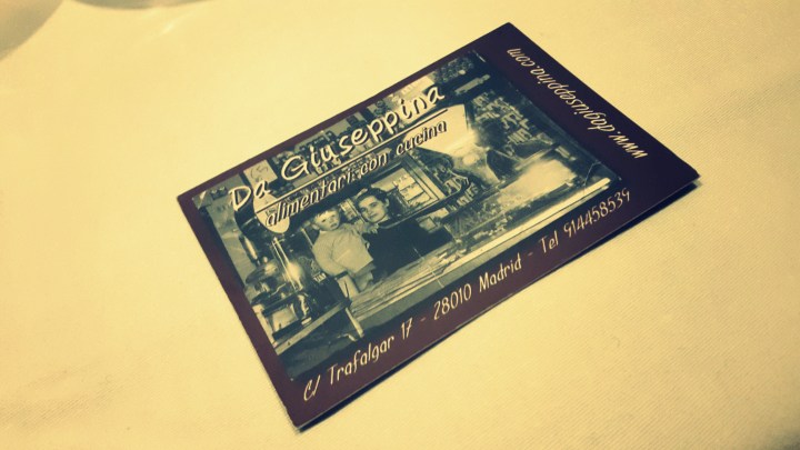 tarjeta Da Giuseppina