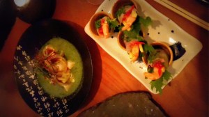 Ensalada vietnamita y ceviche thai