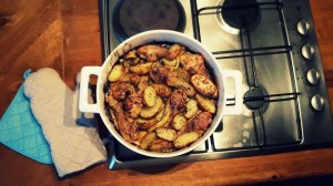 Pollo al horno con limón y tomillo