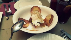 Sobao casero con huevo poché y foie