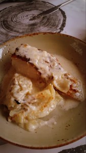 Merluza con gratin de hinojo