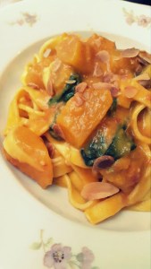 Tagliatelle con calabaza