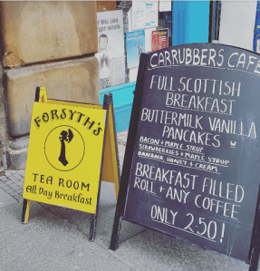 Carteles de desayuno escocés