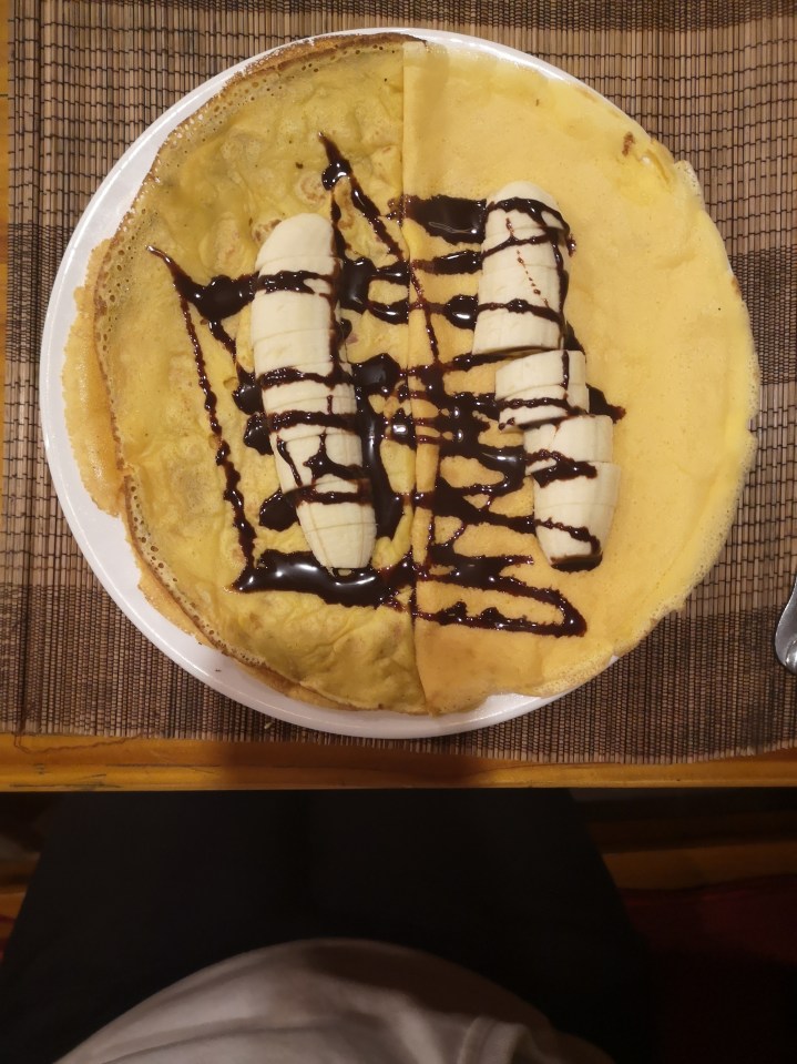 Crêpe de plátano
